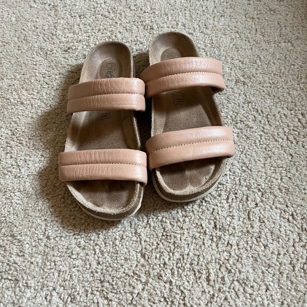 Biostep *Slip-On* Sandals + Peach-Nude Quilted Straps | 6.5 | Gently Used - Picture 3 of 7